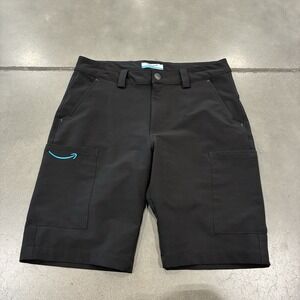 Luly Yang Amazon Shorts Men Medium 32-34 Cargo Performance Uniform Stretch Black